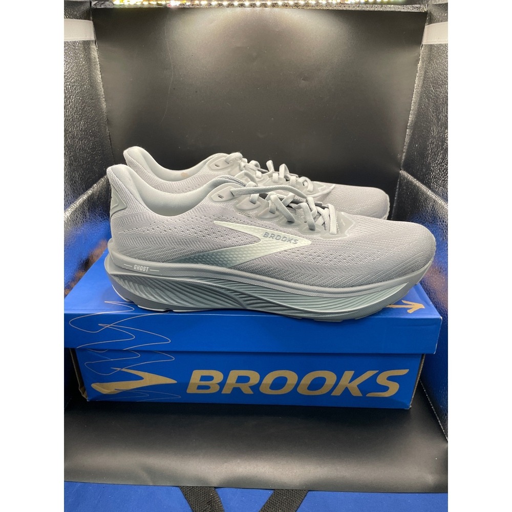 Brooks Ghost 16 Mens 11.5 Wide 2E Running Shoes Alloy Pearl 1104422E041